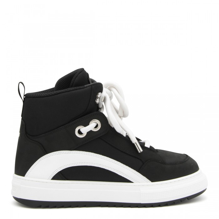 BLACK SUEDE AND WHITE...