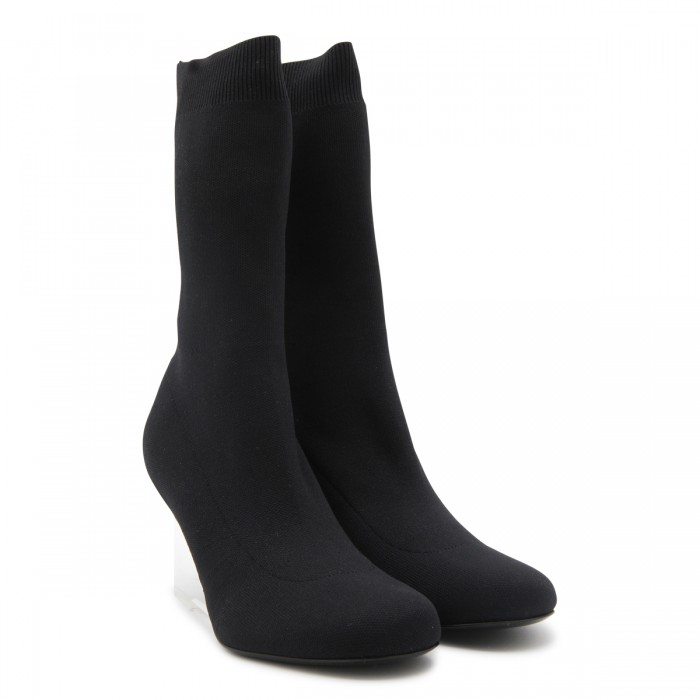 BLACK STRETCH SHARD BOOTS 2