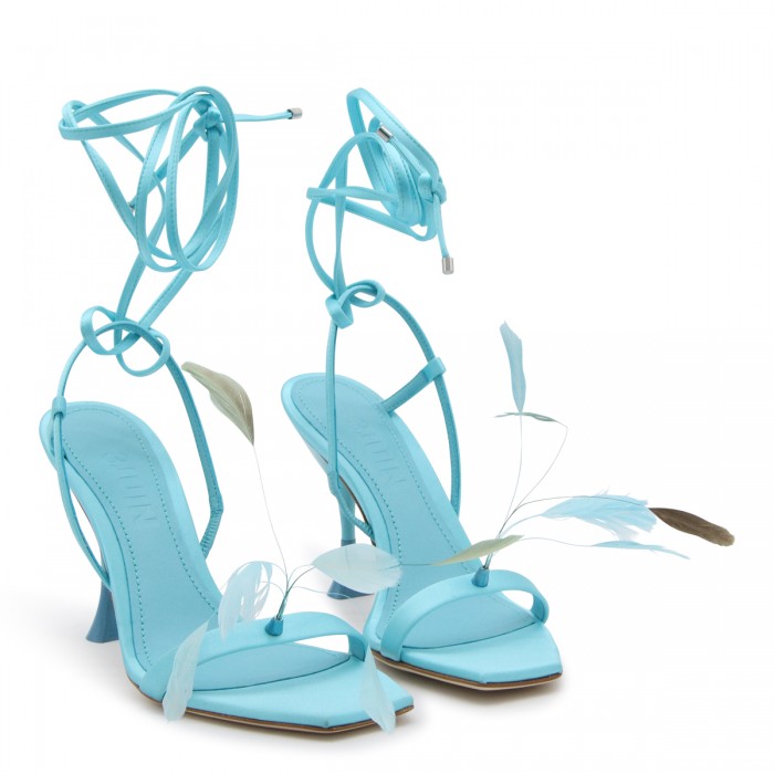 TURQUOISE LEATHER KIMI SANDALS 2