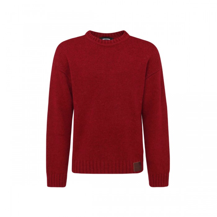 RED CASHMERE BLEND JUMPER