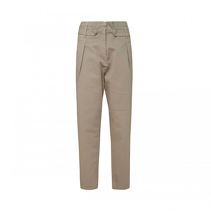 BEIGE COTTON BLEND PANTS