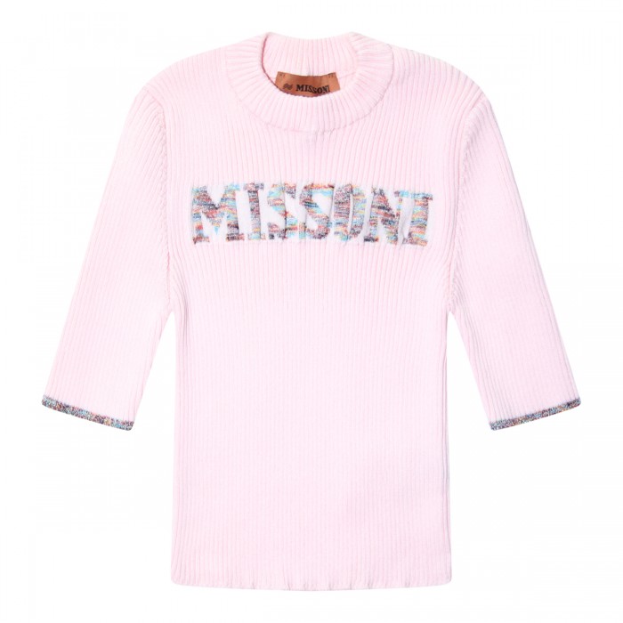 PINK COTTON KNITTED SWEATER 