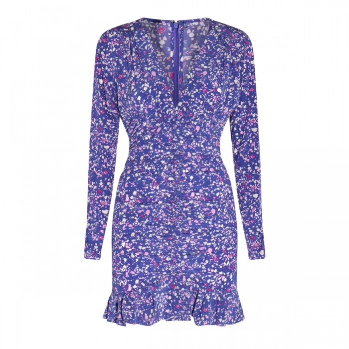 BLUE SILK LARA DRESS