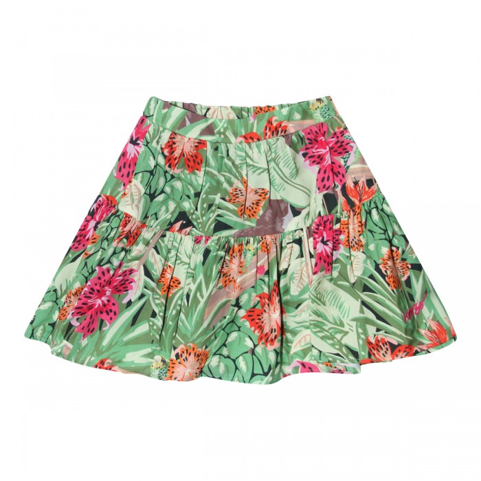 GREEN VISCOSE JUNGLE SKIRT 