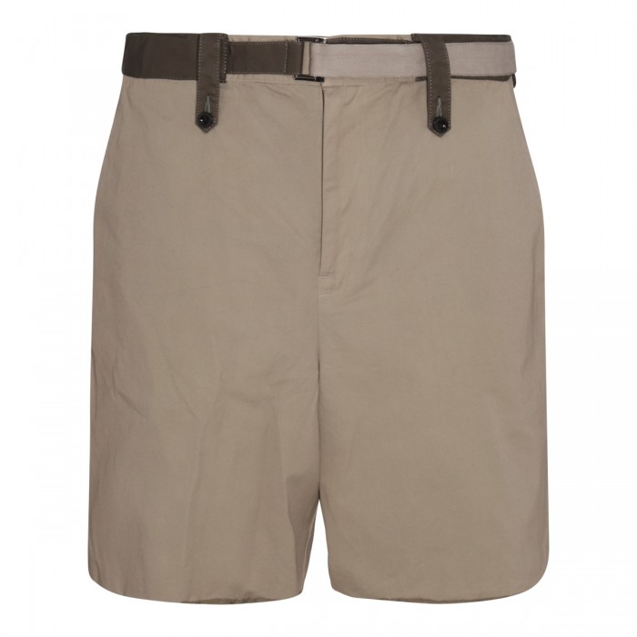 KHAKI COTTON SHORTS