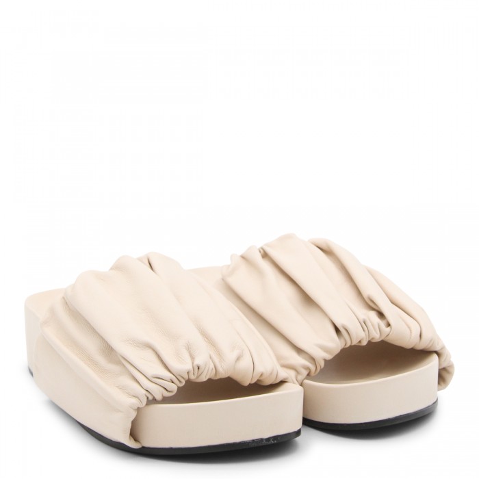 LIGHT BEIGE LEATHER SANDALS 2