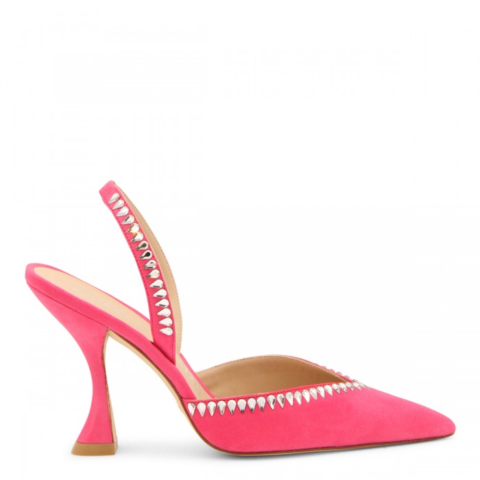 FUCHSIA LEATHER GEMCUT...