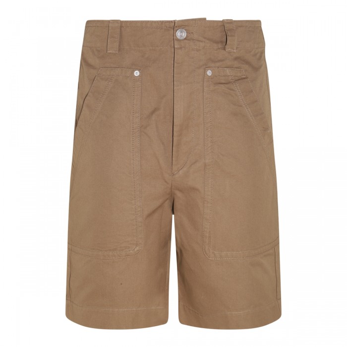 KHAKI COTTON SHORTS
