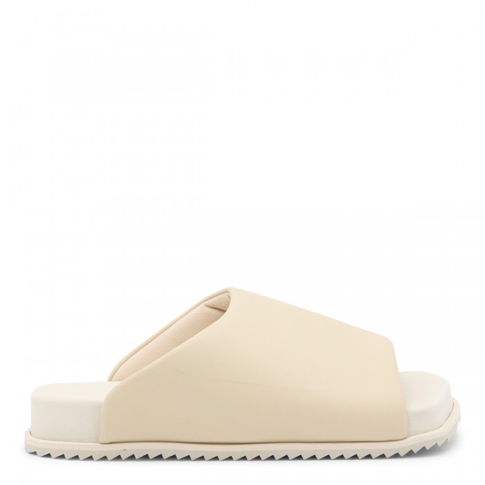 BEIGE FAUX LEATHER FINN...