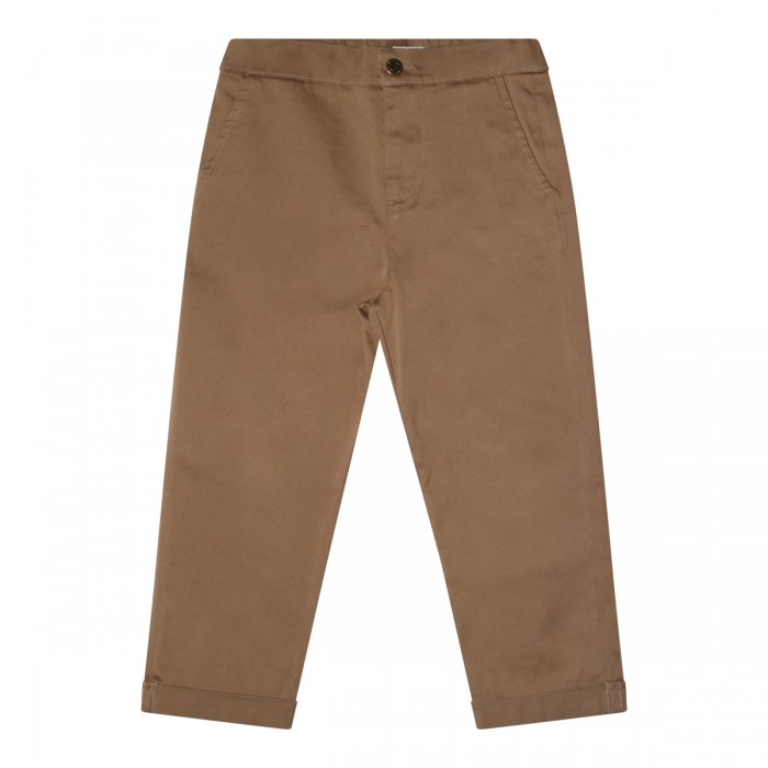 CARAMEL COTTON STRETCH PANTS