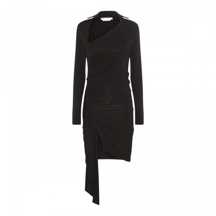 BLACK VISCOSE STRETCH DRESS