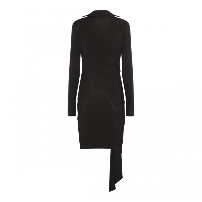 BLACK VISCOSE STRETCH DRESS 2