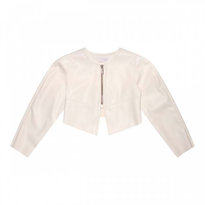 WHITE COTTON CASUAL JACKET