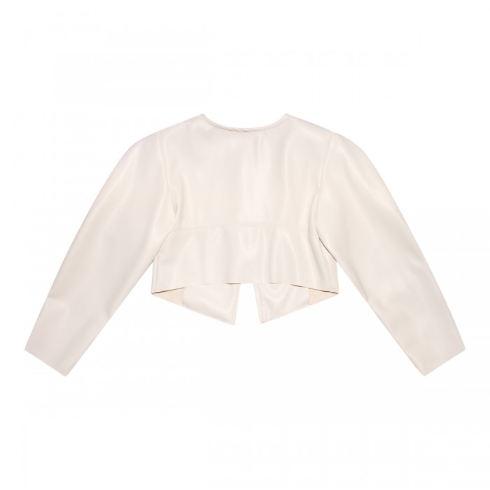 WHITE COTTON CASUAL JACKET 2