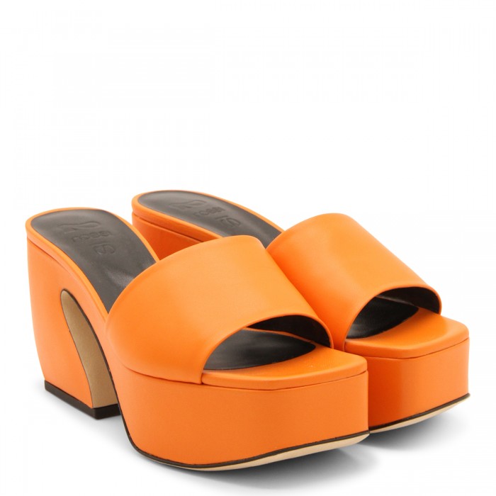 FLASH ORANGE LEATHER SANDALS 2