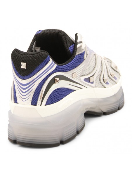スニーカー VALENTINO GARAVANI WHITE AND BLUE CANVAS SNEAKERS Valentino White and Blue Valentino Garavani Degrade Open