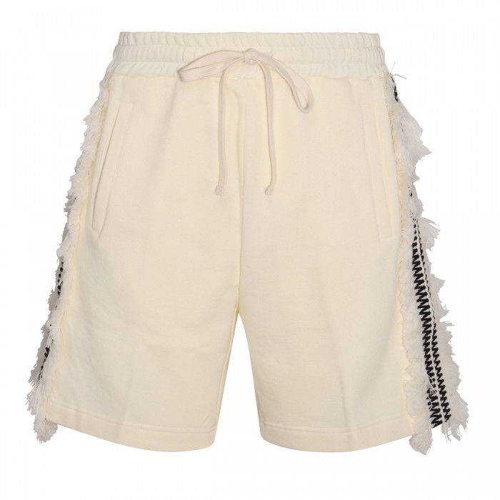 CREAM COTTON SHORTS 