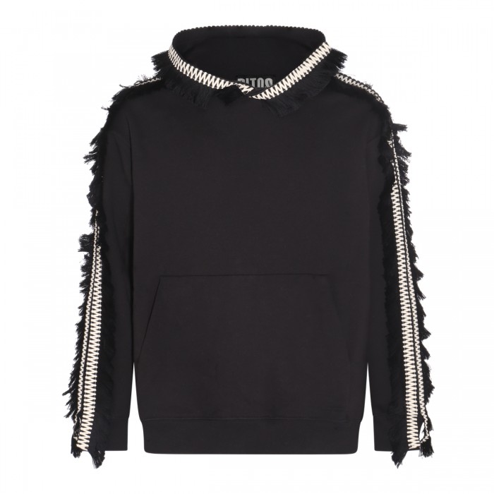 BLACK COTTON SWEATSHIRT