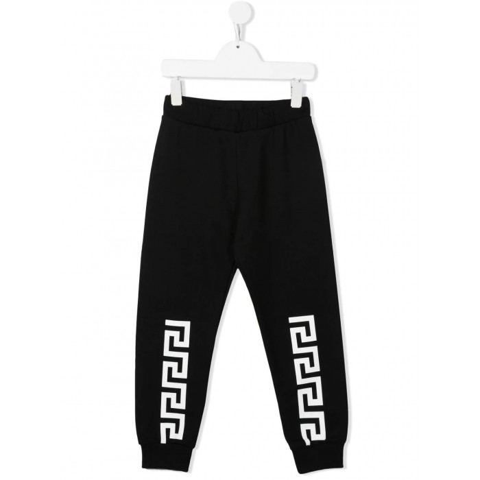 BLACK COTTON TRACK PANTS