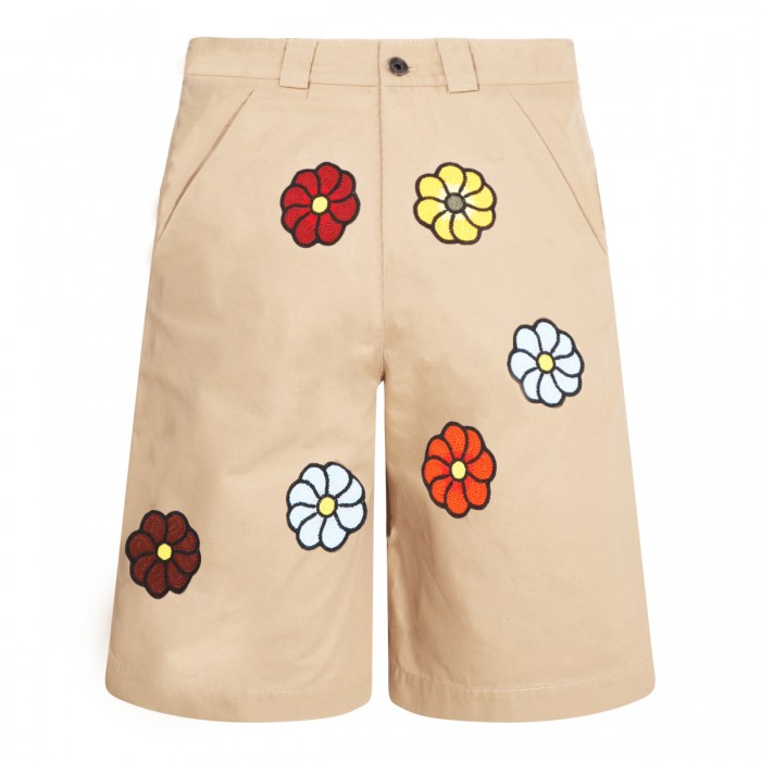 BEIGE COTTON BELMONT SHORTS 