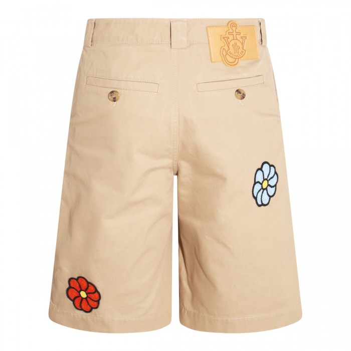 BEIGE COTTON BELMONT SHORTS  2