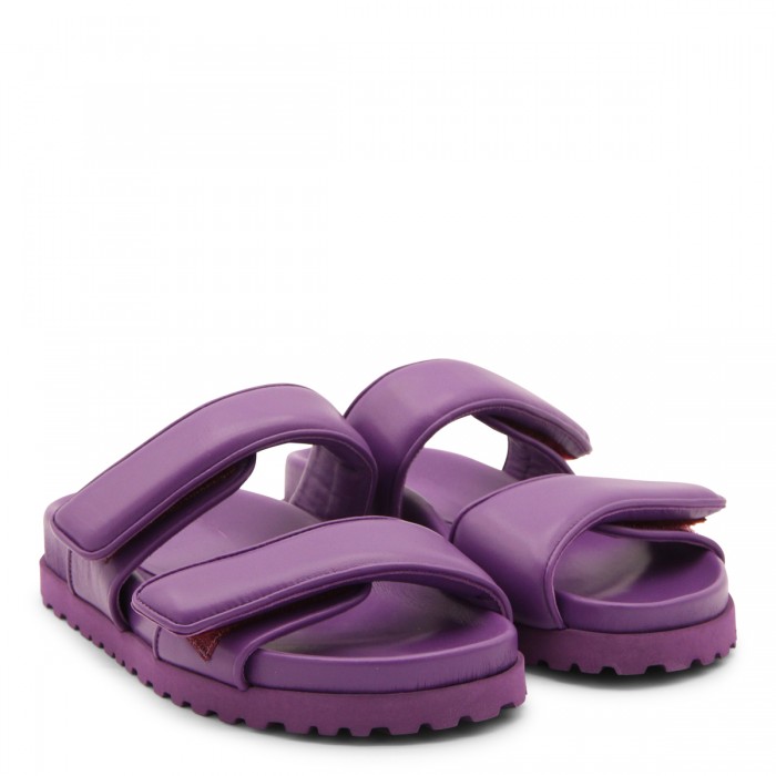 PURPLE LEATHER SANDALS 2