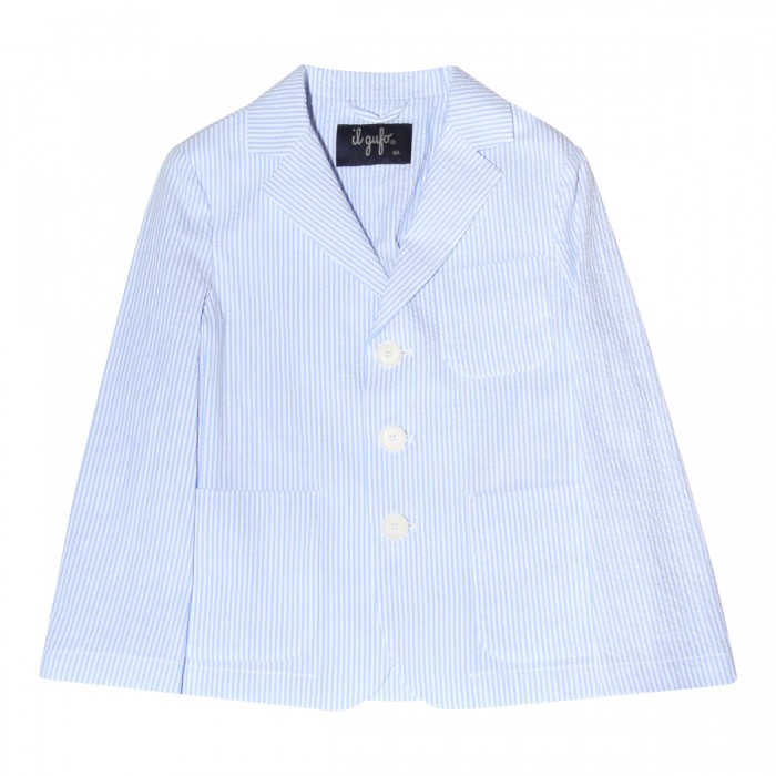 LIGHT BLUE COTTON BLAZER