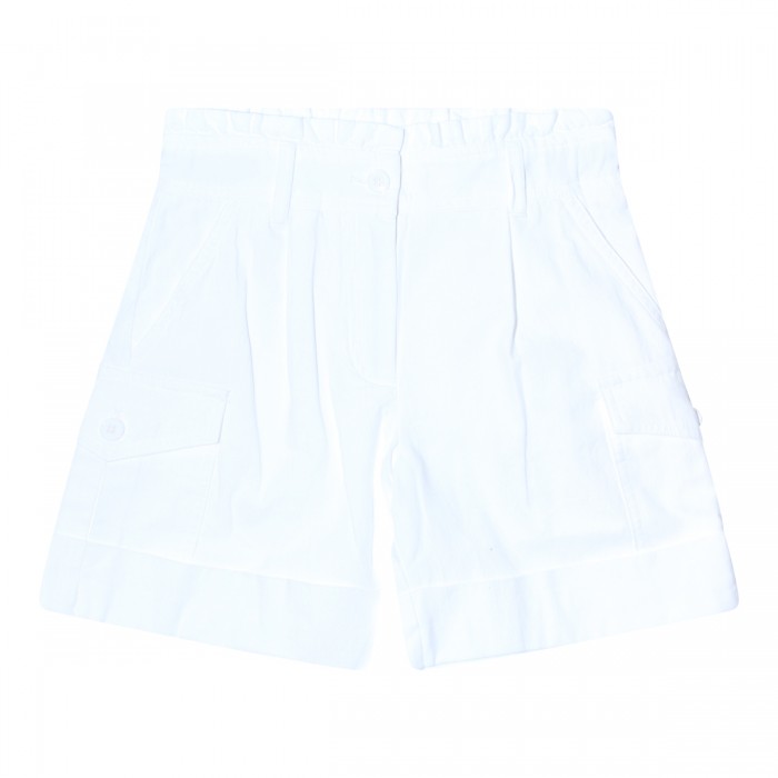 WHITE COTTON SHORTS