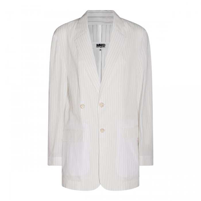 WHITE COTTON BLAZER 2