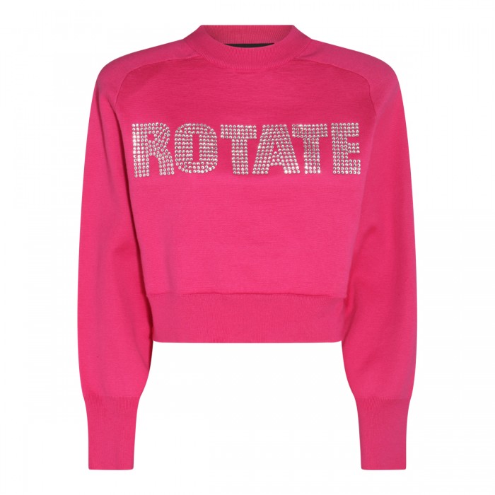 PINK COTTON-WOOL BLEND...