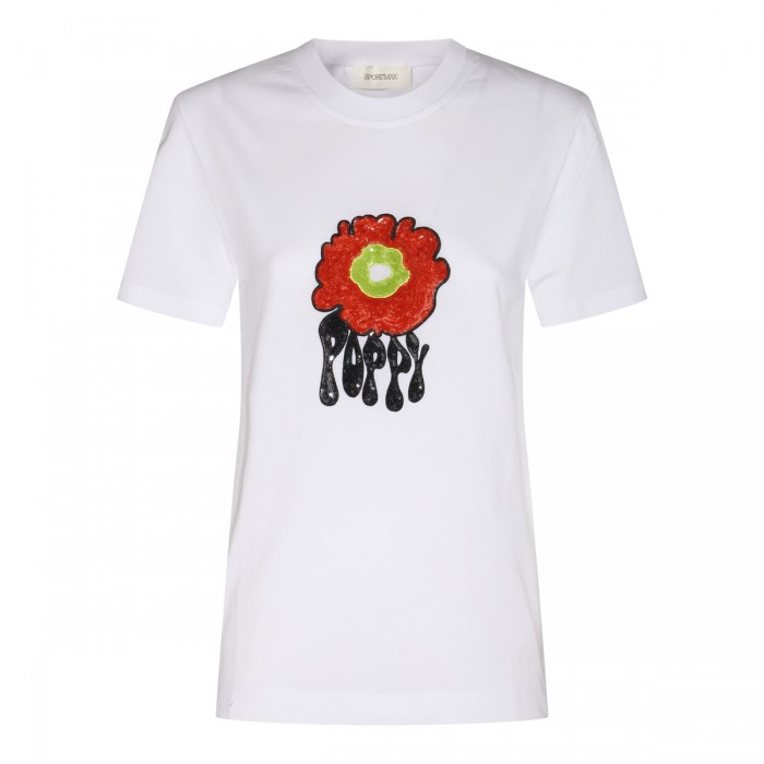 WHITE COTTON VALLO T-SHIRT 