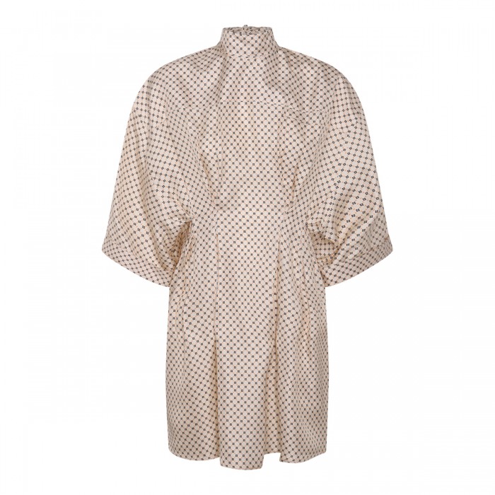 BEIGE SILK DRESS