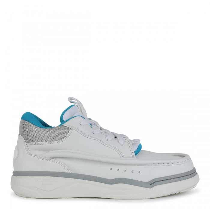 WHITE AND BLUE SNEAKERS