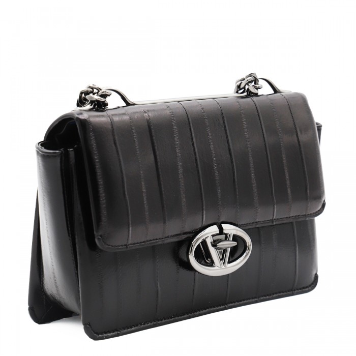 BLACK LEATHER SHOULDER BAG 2