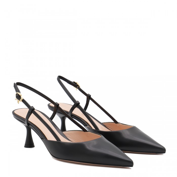 BLACK LEATHER PUMPS 2