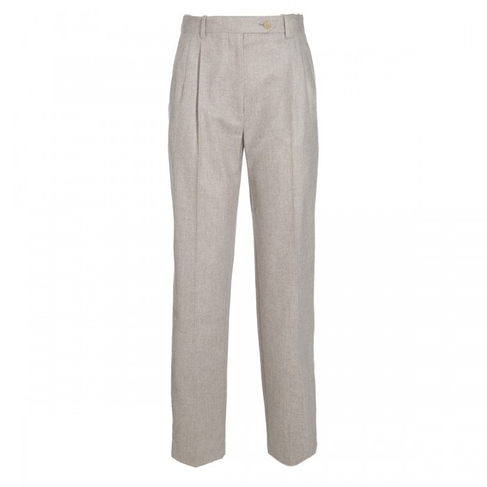 LIGHT GREY WOOL PANTS