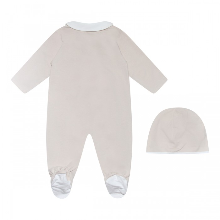 BEIGE COTTON TWO PIECES SUIT 2