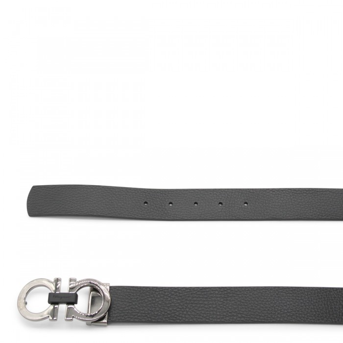 BLACK LEATHER GANCINI BELT 2