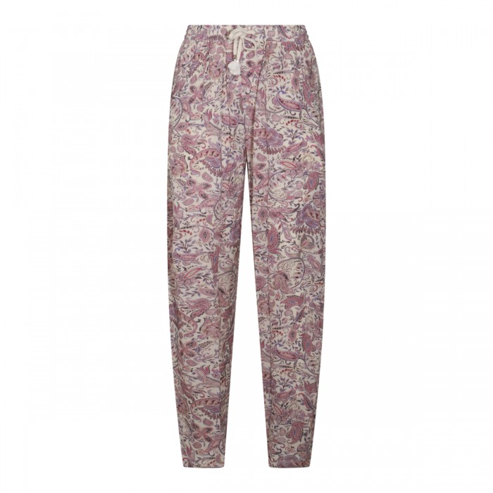ECRU AND PURPLE PANTS