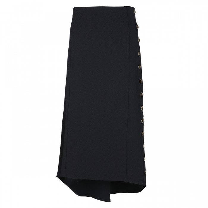 BLACK VISCOSE SKIRT