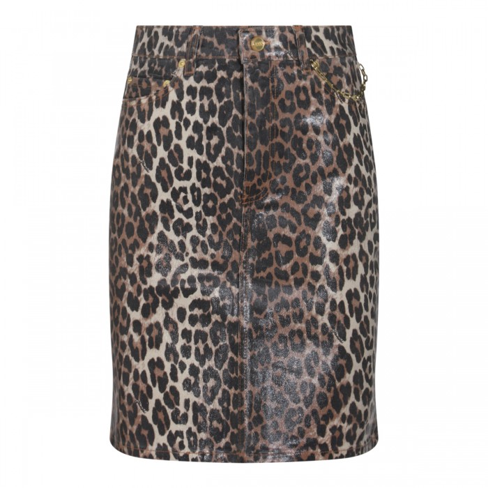 LEOPARD COTTON SKIRT