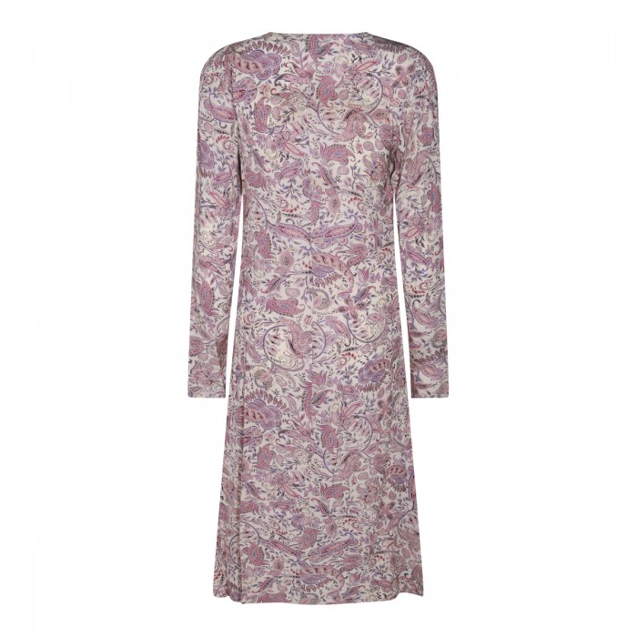 ECRU AND PURPLE COTTON DRESS 2