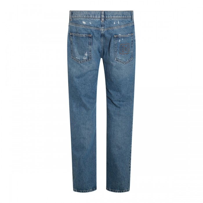 BLUE COTTON DENIM JEANS 2