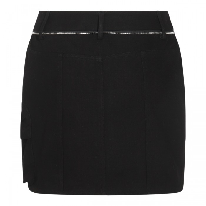 BLACK COTTON MINI SKIRT 2