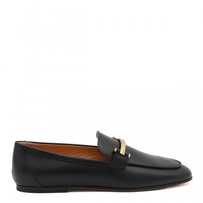 BLACK LEATHER LOAFERS