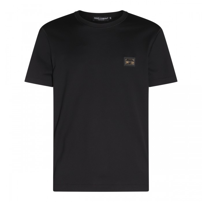 BLACK COTTON T-SHIRT