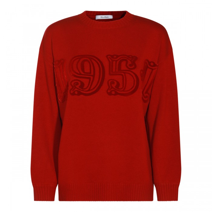 RED WOOL KNITWEAR