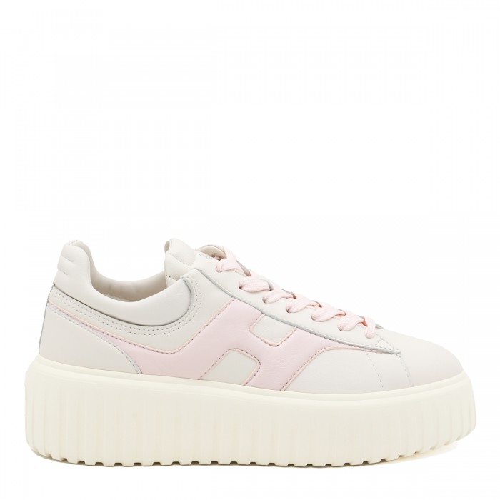 WHITE LEATHER H-STRIPES...