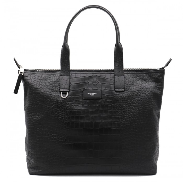 BLACK LEATHER TOTES