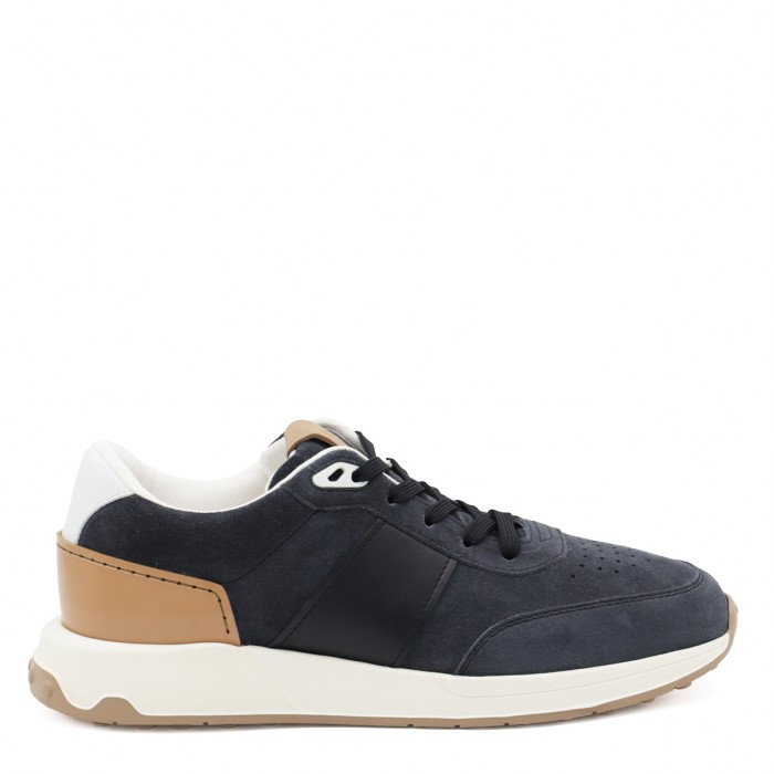 NAVY BLUE SUEDE AND BEIGE...
